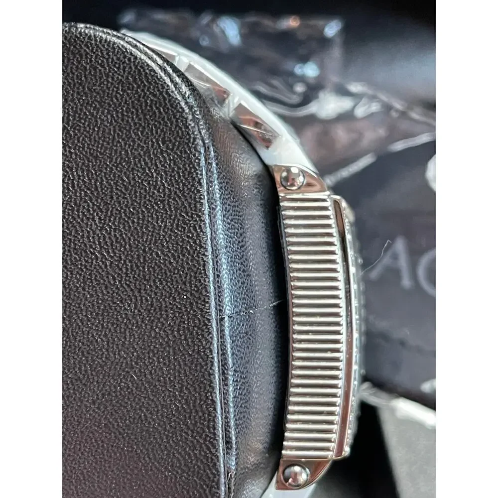 Aquaswiss Kelly Ladies Silver White Rubber White Bracelet W.Silver Watch NIB